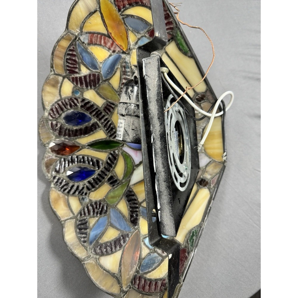 Tiffany Style Mission‎ Design Stained Glass Indoor 1-Light Wall Sconce - Picture 5 of 7